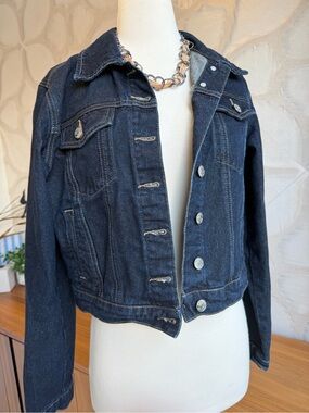 Edikted Dark Blue Denim Jacket